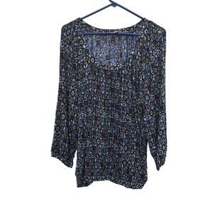Eliane Rose Size Extra Large (XL) Long Sleeve Floral Blouse